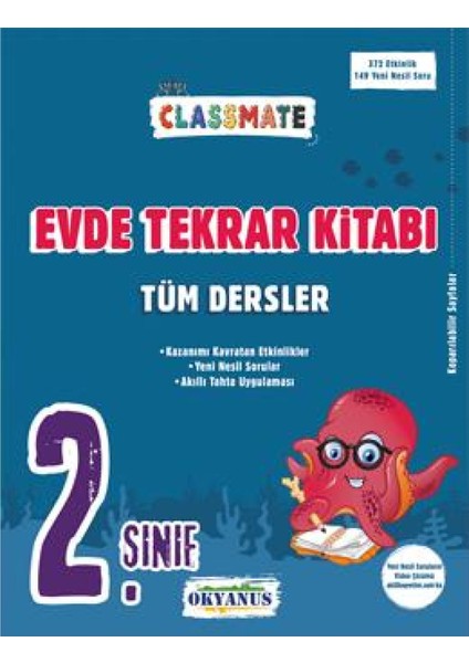 2. Sınıf Classmate Tüm Dersler Evde Tekrar Kitabı