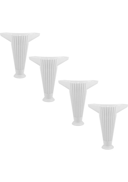 Mobilya Kanepe Masa Sehpa Ayağı Baza Ayak Beyaz 15 cm (4 Adet)
