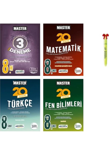 LGS 8. Sınıf Master 3'lü Genel Matematik Türkçe Fen Bilimleri Deneme