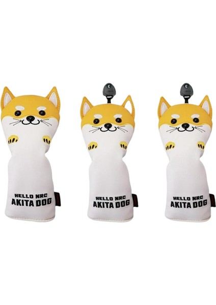 3pcs Dayanıklı Golf Sürücüsü Baş Pu Deri 400CC Şık
