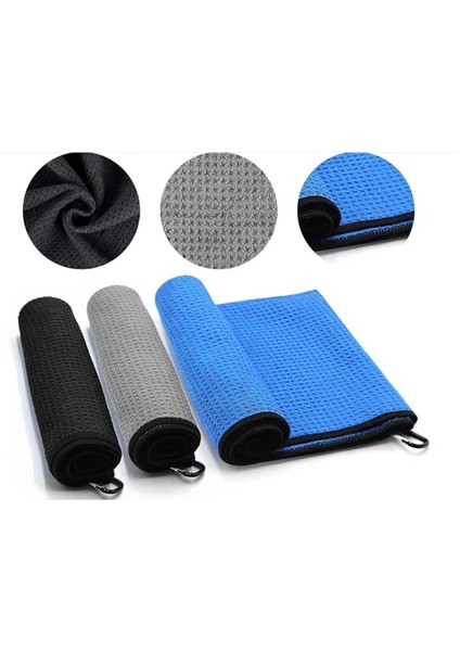 3pcs Golf Havlu Klipsli Mikrofiber Örgü Deseni Hızlı Kuru Temizleme Havlu(Yurt Dışından) indirimleri