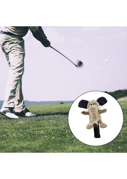 2x Peluş Golf Kulübü Headcover Golfçü Erkekler Için Komik Yumuşak Koruyucu Kol