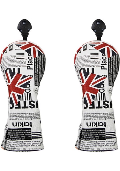 2x Dayanıklı Golf Ahşap Kafa Kapağı Headcover Club Kapak Koruyucu Kadınlar Için