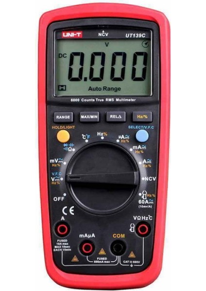 UT139C True Rms Dijital Multimetre Ac Dc