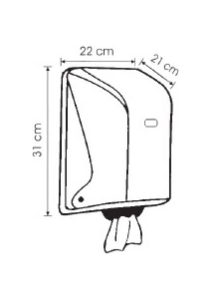 Vialli OG2T Içten Çekmeli Kağıt Havlu Dispenseri Şeffaf