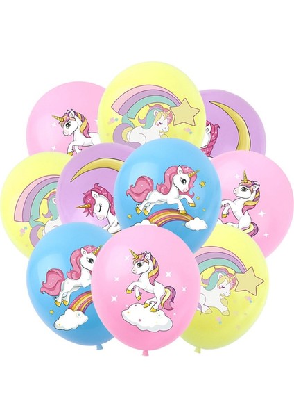 Unicorn Balonlar Parti Malzemeleri Lateks Balon 24 Adet (Yurt Dışından)