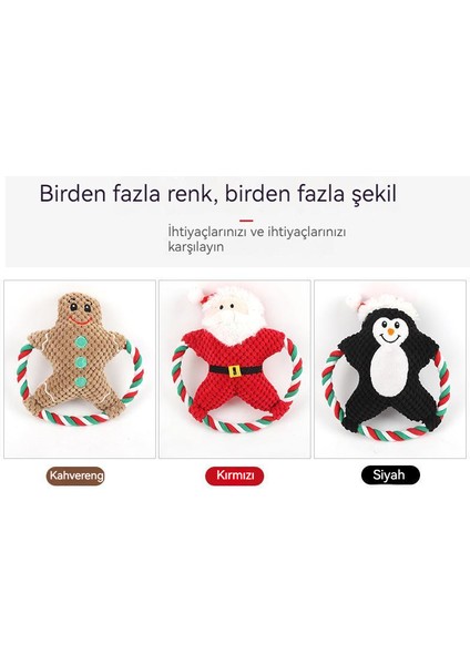 Evcil Köpek Sesi Karikatür Pamuk Ip Noel Oyuncak Molar Isırmaya Dayanıklı Havalandırma Oyuncak (Yurt Dışından)