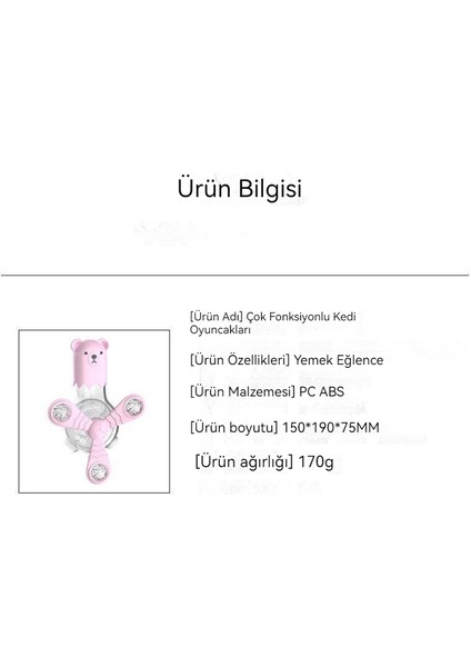 Kediler ve Kediler, Parlak ve Sesli Dönen Çok Işlevli Sızdıran Besleyici ile Kedileri Kızdırır (Yurt Dışından) fiyatları