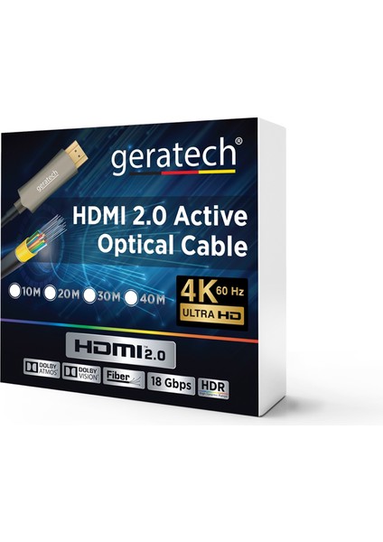 (50MT) HDMI 2.0 Active Optical Cable 4K@60Hz, 18GBPS fiyatları