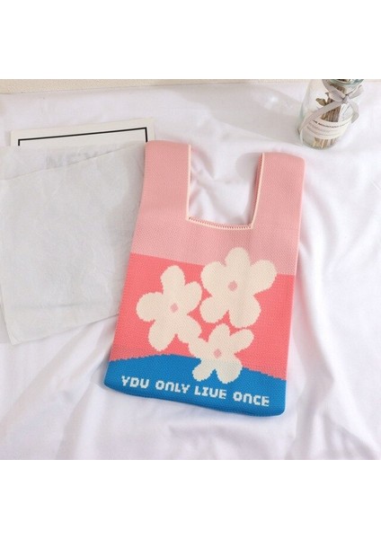 Örme Renk Engelleme Kadın Çanta (Yurt Dışından)