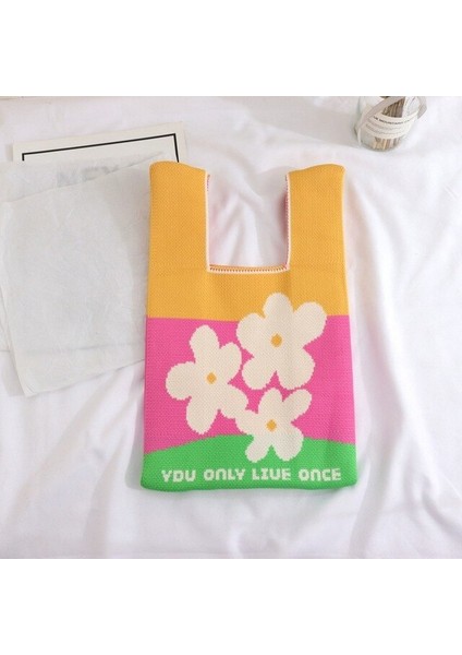 Örme Renk Engelleme Kadın Çanta (Yurt Dışından)