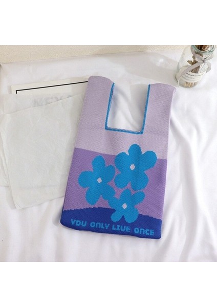 Örme Renk Engelleme Kadın Çanta (Yurt Dışından)