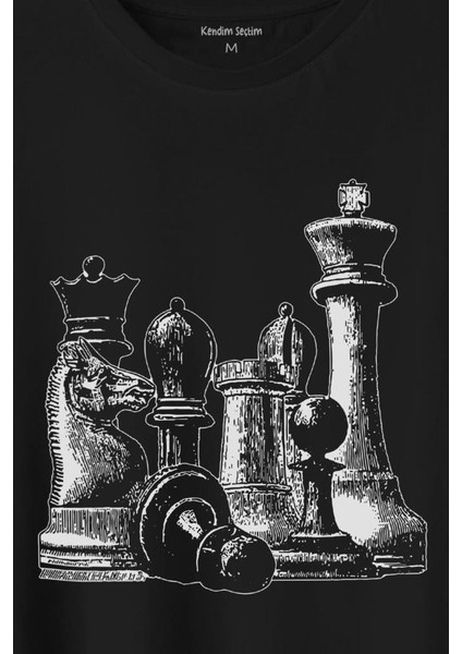 Chess Satranç Taşları Fil At Kale Vezir Santranç Baskılı Tişört T-Shirt fiyatları