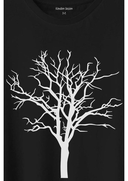 Nature Hayat Ağacı Kuru Ağaç Silüeti Baskılı Tişört T-Shirt fiyatları