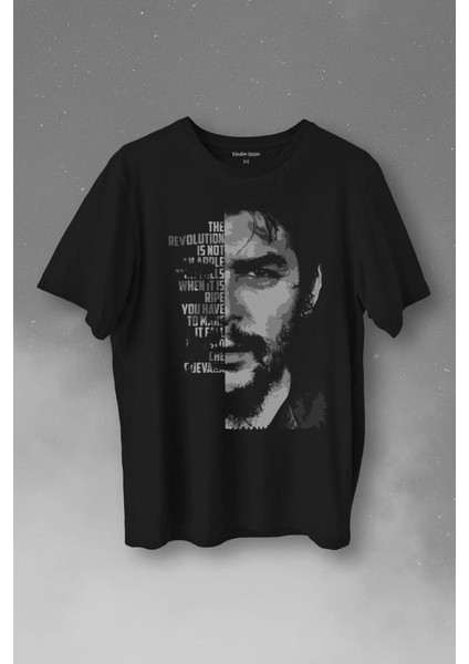 Metal Poster Ernosto Che Guevara Hafl Face Yarım Yüz Baskılı Tişört T-Shirt
