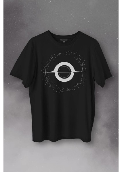Kara Delik Uzay Zaman Galaksi Karadelik Baskılı Tişört T-Shirt