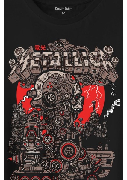 Metallica New Yeni 2k Rock Metal Music Kırk James Lars Robert Baskılı Tişört T-Shirt