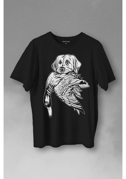 Dog Duck Av Köpeği ve Ördek Köpek Hunting Baskılı Tişört T-Shirt