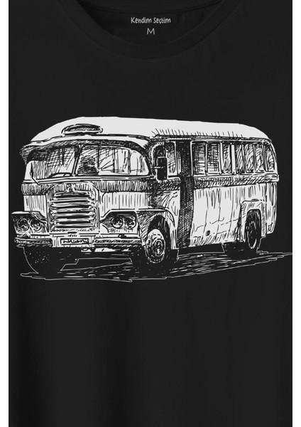 Old Bus Eski Yaşlı Nostalji Otobüs Baskılı Tişört T-Shirt fiyatları