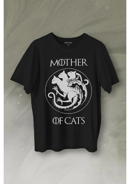 Mother Of Cats Mom Kedi Annesi Hayvansever Veteriner Mommy Baskılı Tişört T-Shirt
