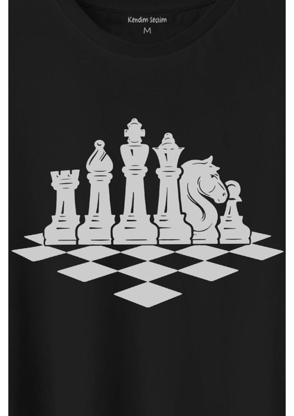 Satranç Zeka Strateji Oyunu Santranç Tahtası Baskılı Tişört T-Shirt fiyatları