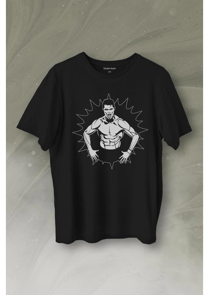 Cr7 Cristiano Ronaldo Kaslı Vücut Manchester United Baskılı Tişört T-Shirt
