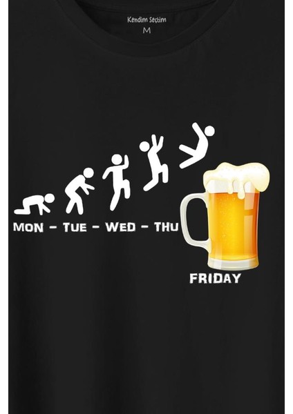 Beer Week Friday Weekend Bira Alkol Hafta Sonu Tatili Baskılı Tişört T-Shirt fiyatları