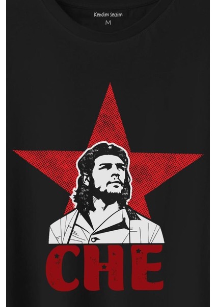 Ernosto Che Guevara Red Star Kırımızı Yıldız Baskılı Tişört T-Shirt fiyatları