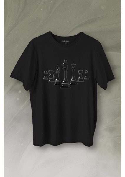 Satranç Zeka Strateji Oyunu Santranç Baskılı Tişört T-Shirt