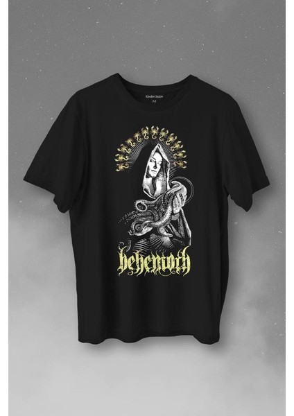 Behemoth Gothic Black Metal Rock Music Death Müzik Baskılı Tişört T-Shirt