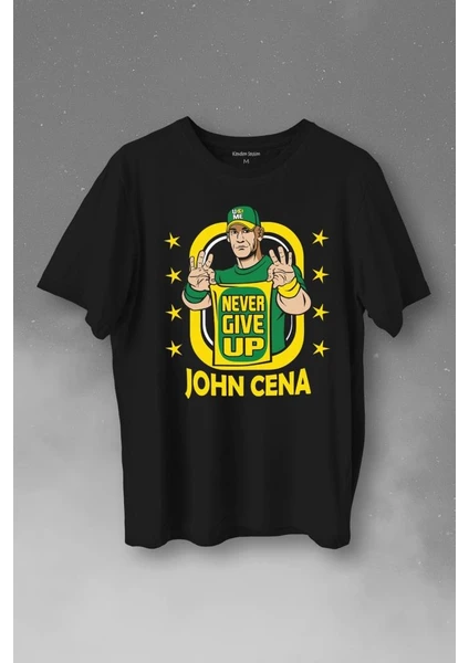 Kendim Seçtim John Cena Wwe Logo Never Give Up Amerikan Güreşi Baskılı Tişört  T-Shirt