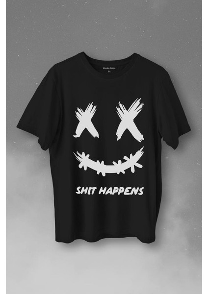 Hip Hop Marshmello Music Shit Happens Baskılı Tişört T-Shirt