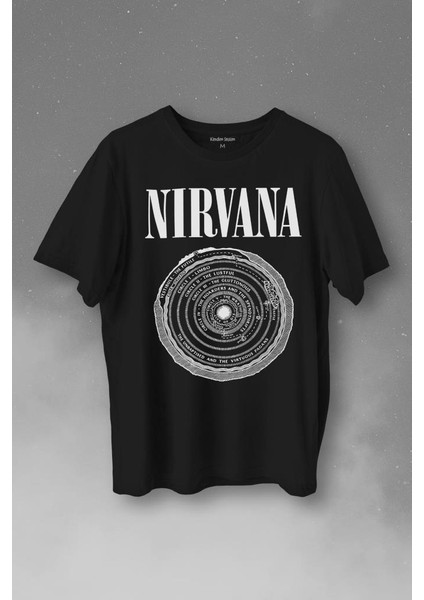 Nirvana Bleach Albüms Rock Music Circle Plak Baskılı Tişört T-Shirt