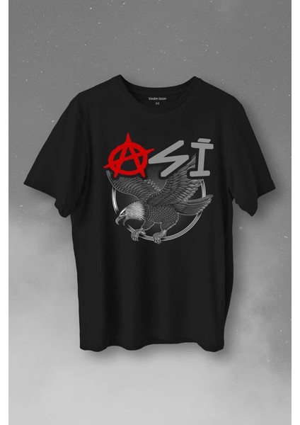 Uçan Kartal Asi Taraftar Beşiktaş Baskılı Tişört T-Shirt