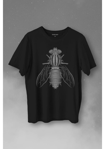Arı Böcek Silüeti Çizimi Bal Arısı Baskılı Tişört T-Shirt