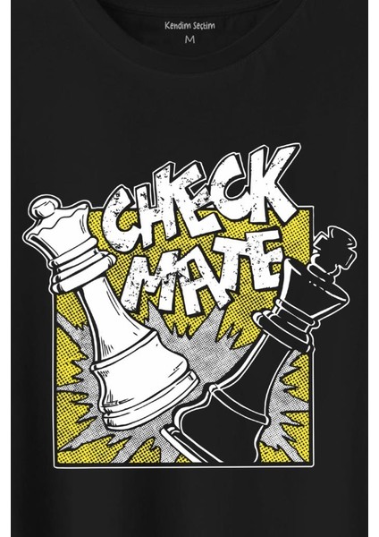 Şah Mat Satranç Check Mate Chess Kral Kraliçe Gambit Baskılı Tişört T-Shirt fiyatları