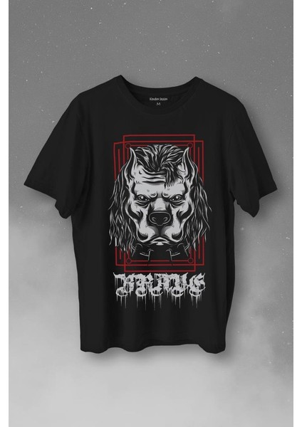 Brave Dog Head Stay Strong Güçlü Kal Gym Spor Baskılı Tişört T-Shirt