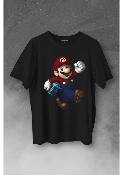 Kendim Seçtim Yeni Süper Mario Bros Mario Baskılı Tişört  T-Shirt