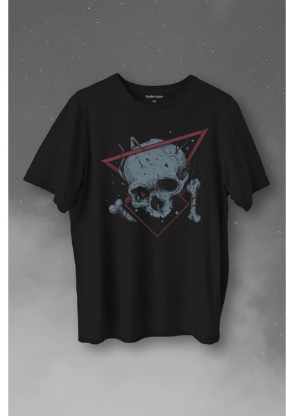 Skull Kuru Kafa Urban Street Culture Minimal Baskılı Tişört T-Shirt