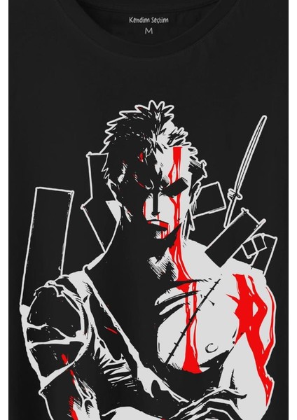 One Piece Roronoa Zoro Poster Baskılı Tişört T-Shirt fiyatları