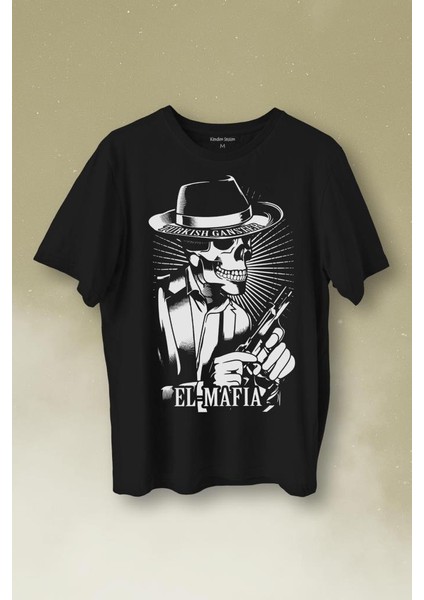 Turkish Ganster El Mafia Mafya Temalı Baskılı Tişört T-Shirt