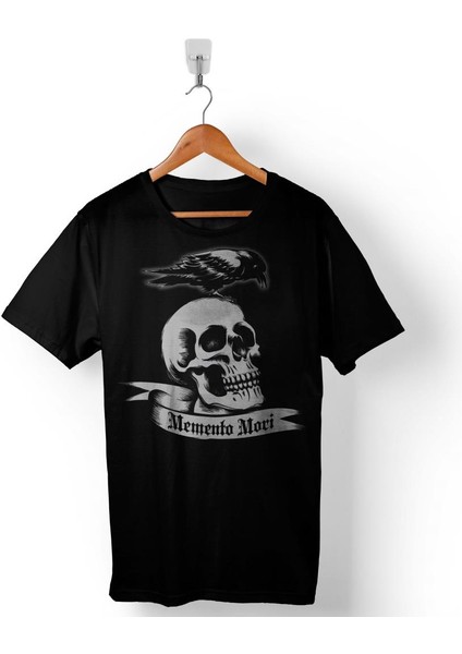 Memento Morı Skull Crow Skeleton Kuru Kafa Erkek Tişört