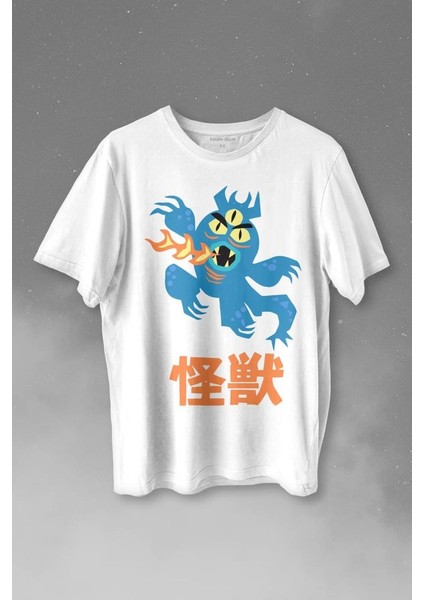Big Hero 6 Fred Kaiju Büyük Kahraman Baskılı Tişört T-Shirt Beyaz