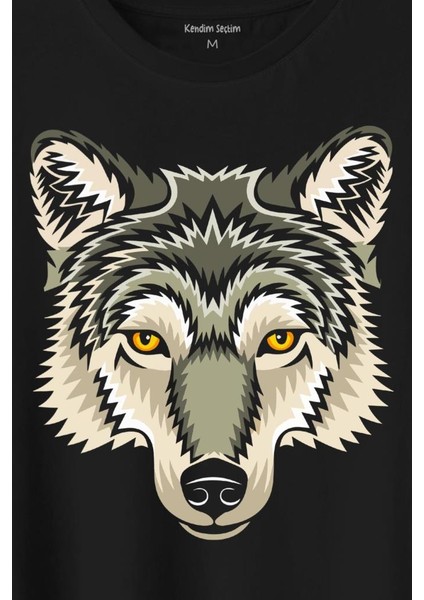 Wolf Head Kurt Silüeti Kafa Bozkurt Baskılı Tişört T-Shirt fiyatları