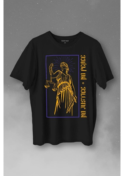 No Justice No Peace Adalet Barış Urban Street Culture Urban Wear Baskılı Tişört T-Shirt