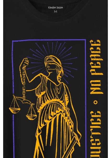 No Justice No Peace Adalet Barış Urban Street Culture Urban Wear Baskılı Tişört T-Shirt fiyatları