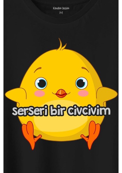 Ben Serseri Bir Civcivim Tavuk Sarı Civciv Baskılı Tişört T-Shirt fiyatları