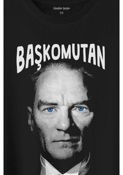 Başkomutan Atatürk Mavi Gözlü Gazi Reis Baş Komutan Baskılı Tişört T-Shirt fiyatları