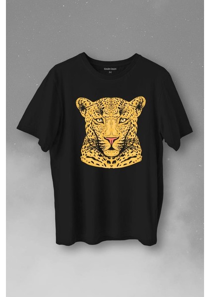 Leopard Face Çıta Lepoar Yüzü Lion Head Baskılı Tişört T-Shirt
