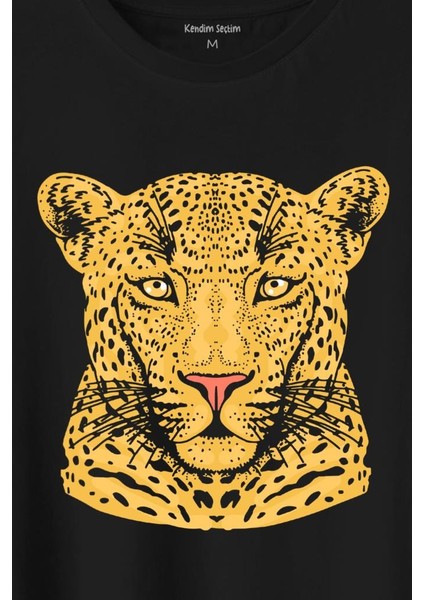 Leopard Face Çıta Lepoar Yüzü Lion Head Baskılı Tişört T-Shirt fiyatları